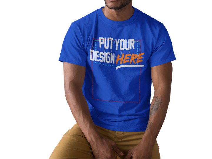 young-black-man-wearing-a-round-neck-tshirt-while-sitting-against-a-transparent-backdrop-a15474.png