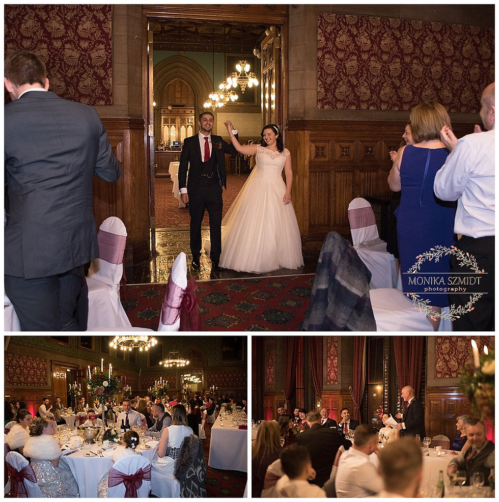 wedding reception at Manchester Town Hall
