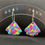 Thumbnail: Polymer clay earrings - 'Neon brights' small dangles