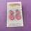 Thumbnail: Pink opal 'broken ice' dangle resin earrings