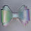 Thumbnail: White shimmer medium hair bow