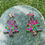 Thumbnail: Raspberry silver holo Christmas tree resin earrings