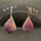 Thumbnail: Polymer clay earrings - Mauve alcohol ink dangles