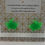 Thumbnail: Neon green turtle stud earrings
