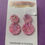 Thumbnail: Pink opal 'broken ice' dangle resin earrings