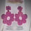 Thumbnail: 'Pink sparkle' blossom resin earrings