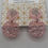 Thumbnail: Coral sparkle 'broken ice' dangle resin earrings