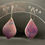 Thumbnail: Polymer clay earrings - Mauve alcohol ink dangles