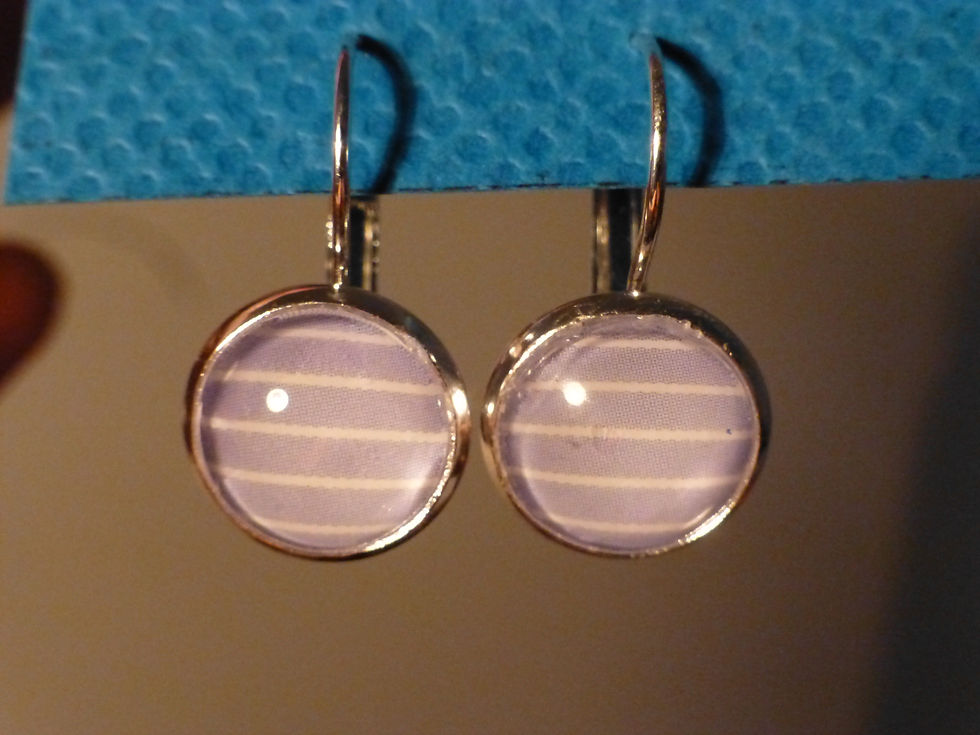 'Serenity Stripe' cabochon earrings