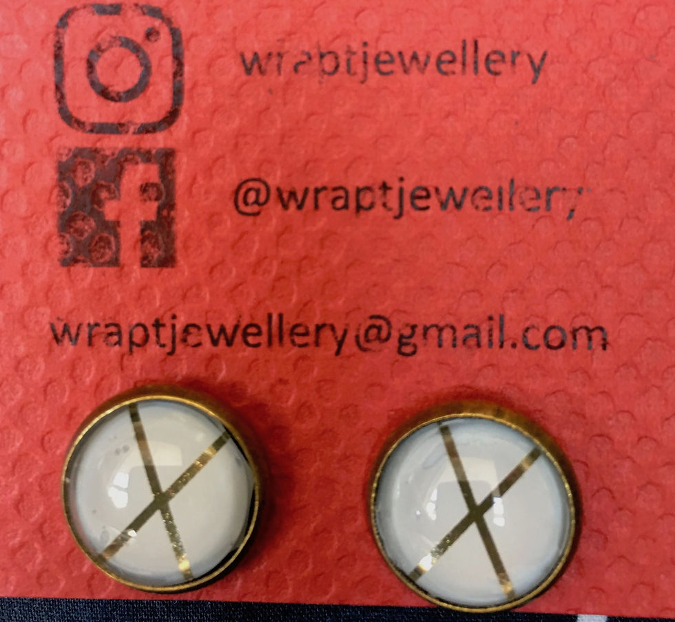 'Gatsby' cabochon earrings