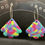 Thumbnail: Polymer clay earrings - 'Neon brights' small dangles