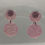 Thumbnail: Coral sparkle 'broken ice' dangle resin earrings