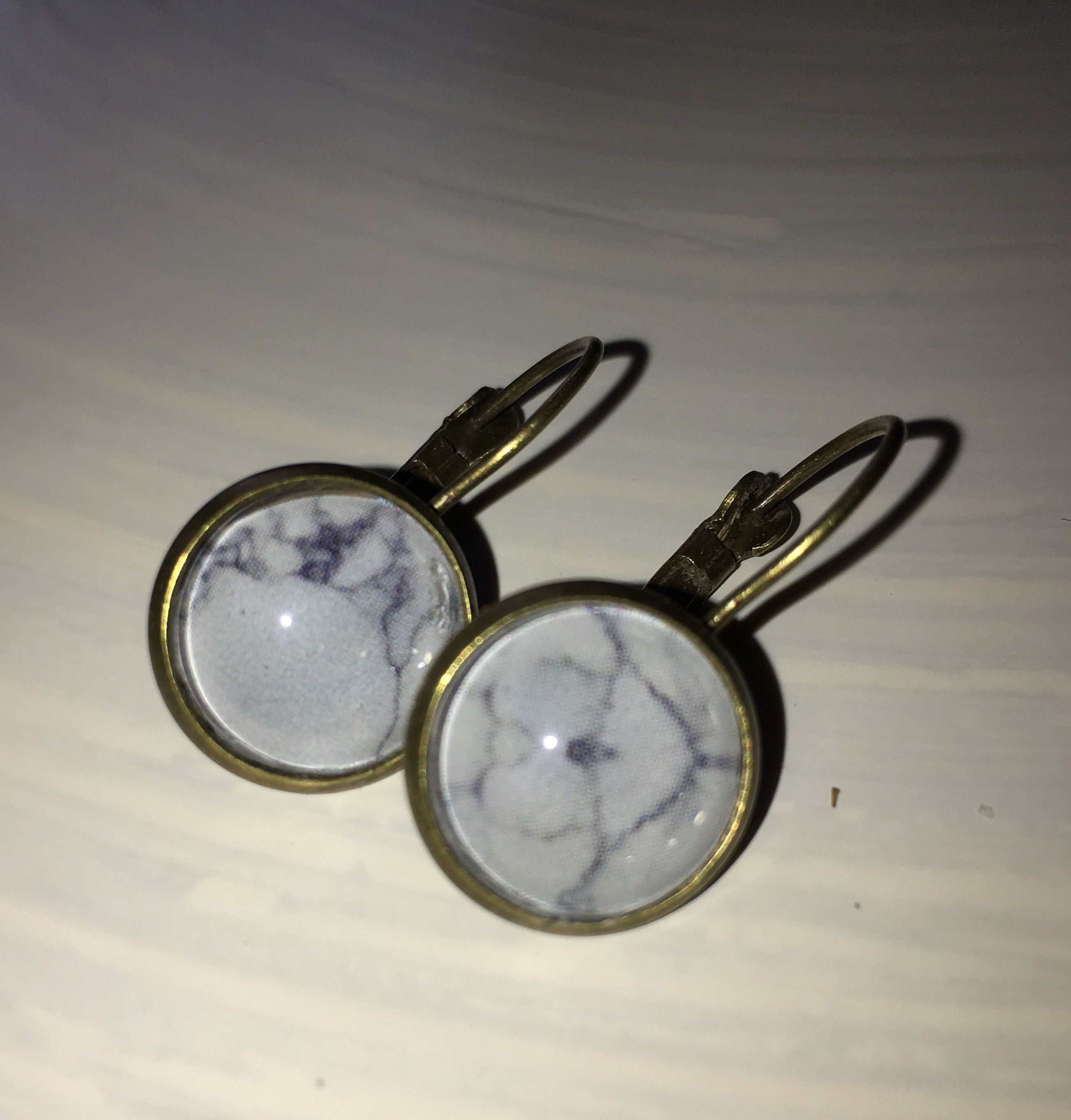 'Sculpted' cabochon earrings