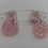 Thumbnail: Coral sparkle 'broken ice' dangle resin earrings