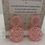 Thumbnail: Coral sparkle 'broken ice' dangle resin earrings