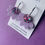 Thumbnail: Purple and pink crystal flower acrylic earrings