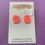 Thumbnail: 'Orange crush' rectangular stud earrings
