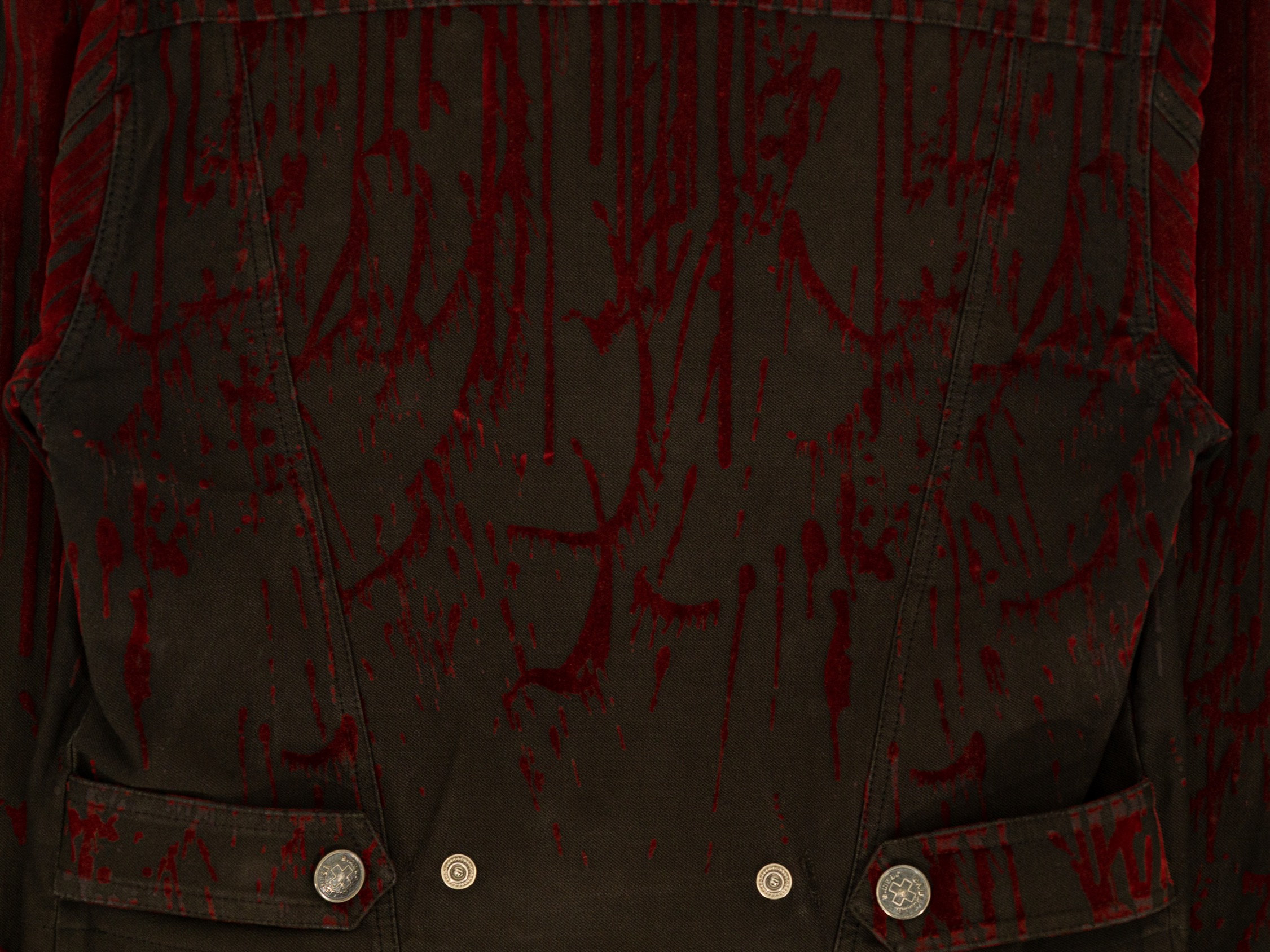 gaultier jeans blood flocky print coat www.obn.ba