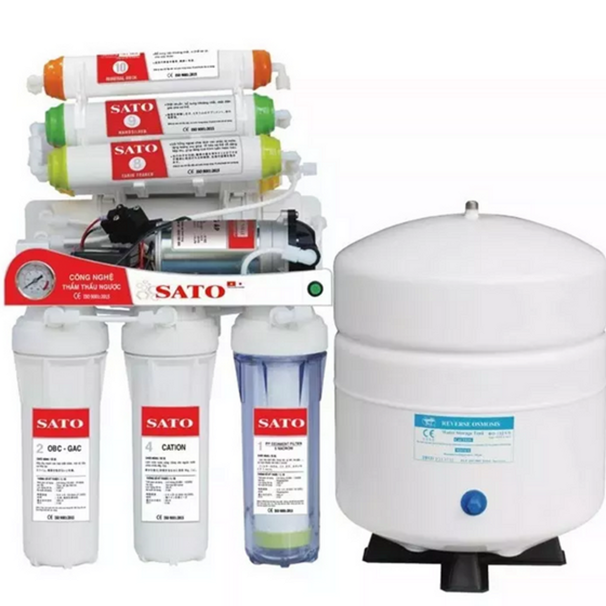 MÁY LỌC NƯỚC SATO KT380 (KHÔNG TỦ) - 8 CẤP LỌC