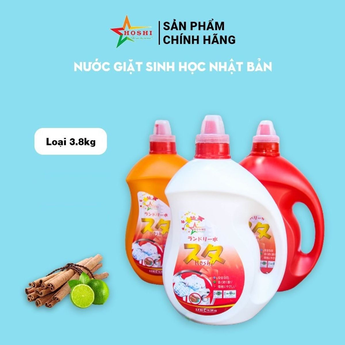 NƯỚC GIẶT SINH HỌC 3.8L - HOSHI