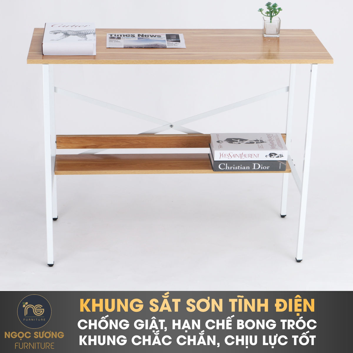 BÀN HỌC CÓ GIÁ ĐỂ SÁCH BAN02 - NGỌC SƯƠNG
