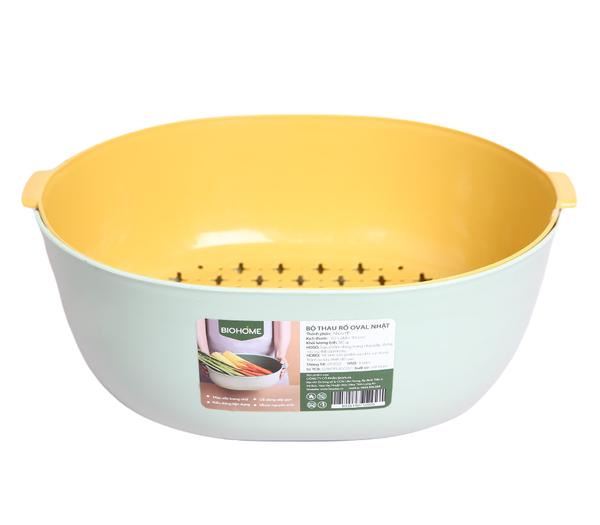 BỘ THAU RỔ OVAL NHẬT BIOHOME (GIAO MÀU NGẪU NHIÊN) - BIOPLAS