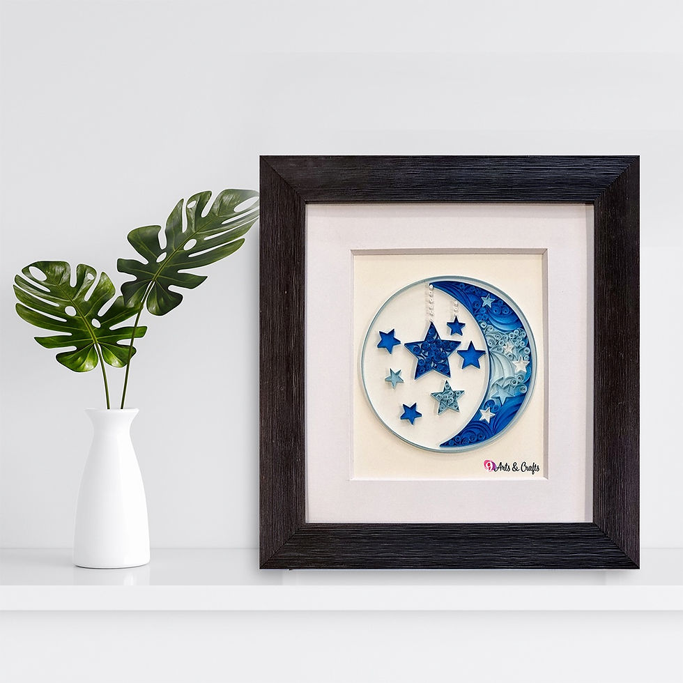 Thumbnail: [TRANH GIẤY XOẮN] TRĂNG VÀ SAO - 9ARTS & CRAFTS