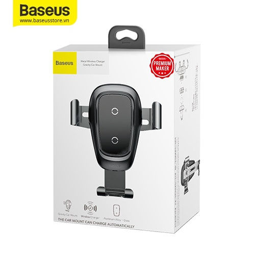 BỘ ĐẾ GIỮ ĐIỆN THOẠI TÍCH HỢP SẠC NHANH KHÔNG DÂY DÙNG CHO XE HƠI - BASEUS