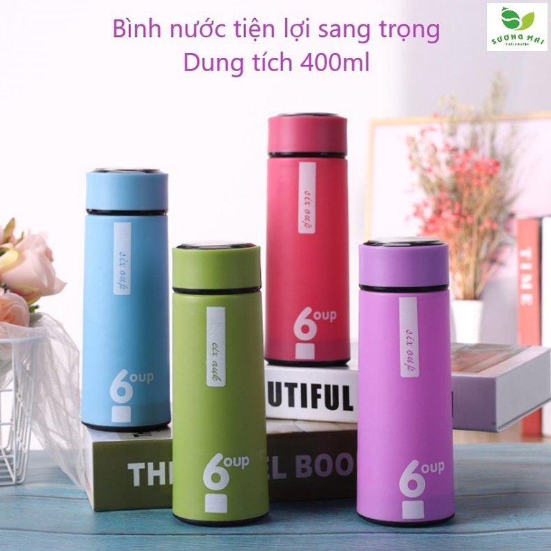 BÌNH THỦY TINH 2 LỚP CÁCH NHIỆT 400ML - SƯƠNG MAI