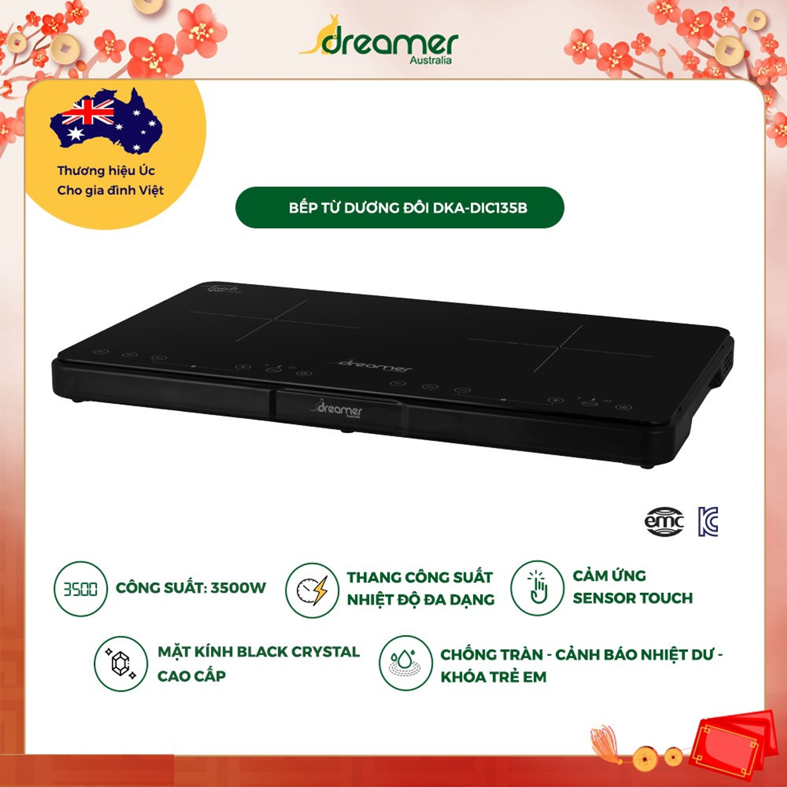 BẾP TỪ DƯƠNG ĐÔI DKA-DIC135 - DREAMER