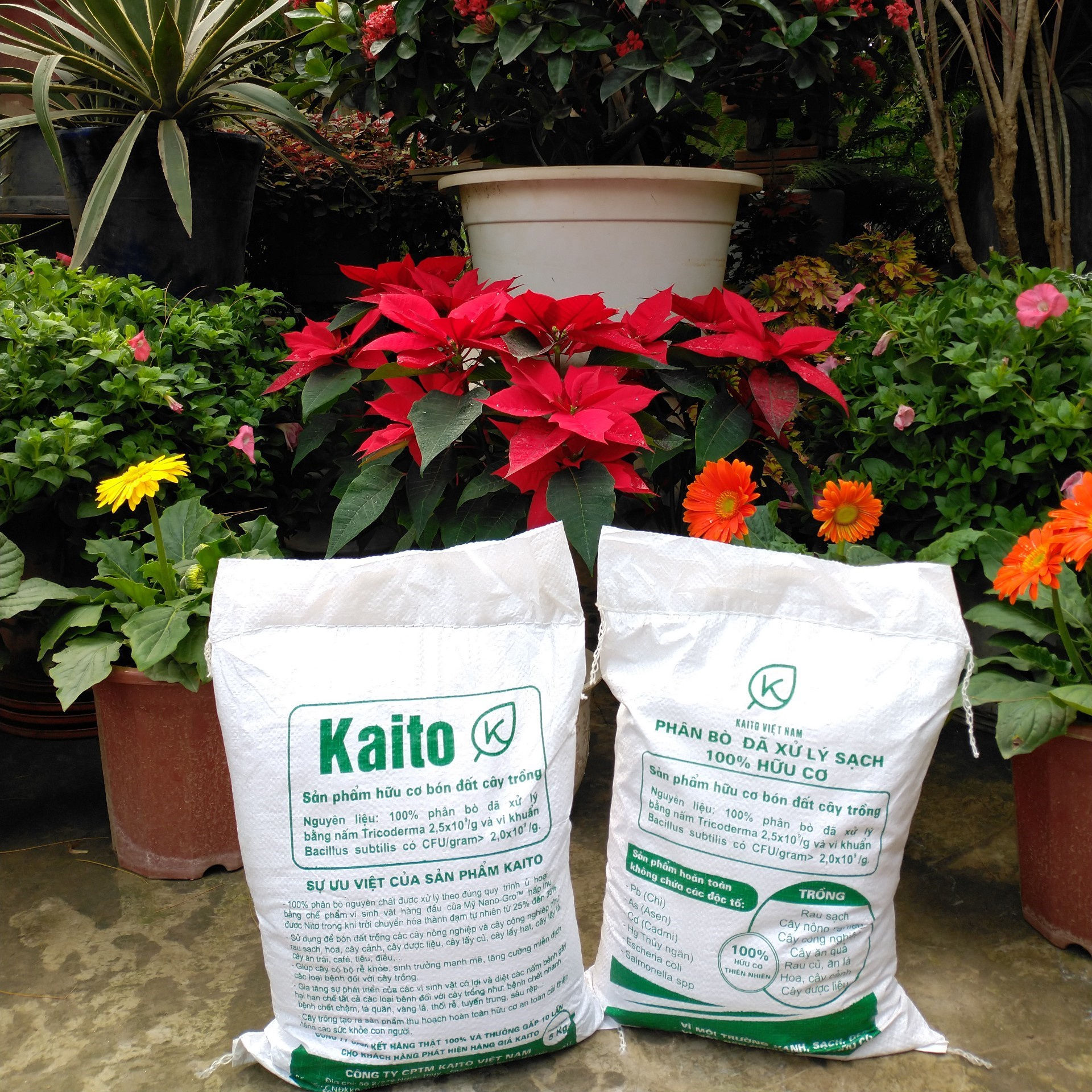 PHÂN BÓN ĐẤT TRỒNG CÂY 100% HỮU CƠ THIÊN NHIÊN 5KG - KAITO