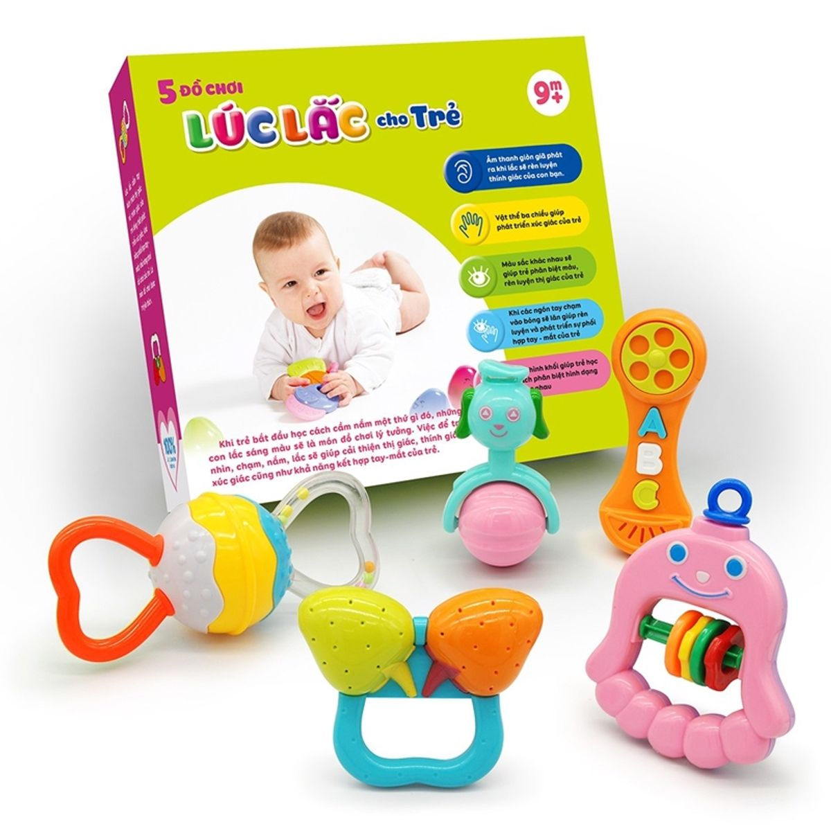ĐỒ CHƠI LÚC LẮC CHO TRẺ (5 MÓN) - DUKA