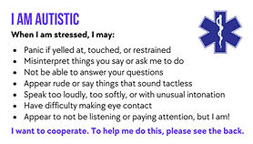 printable autism card
