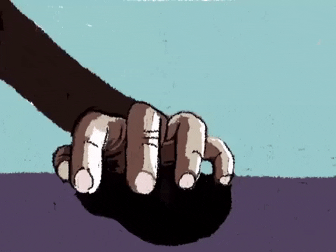 animation of neurodiverse adult tapping fingers, potentially indicating a stimming behavior