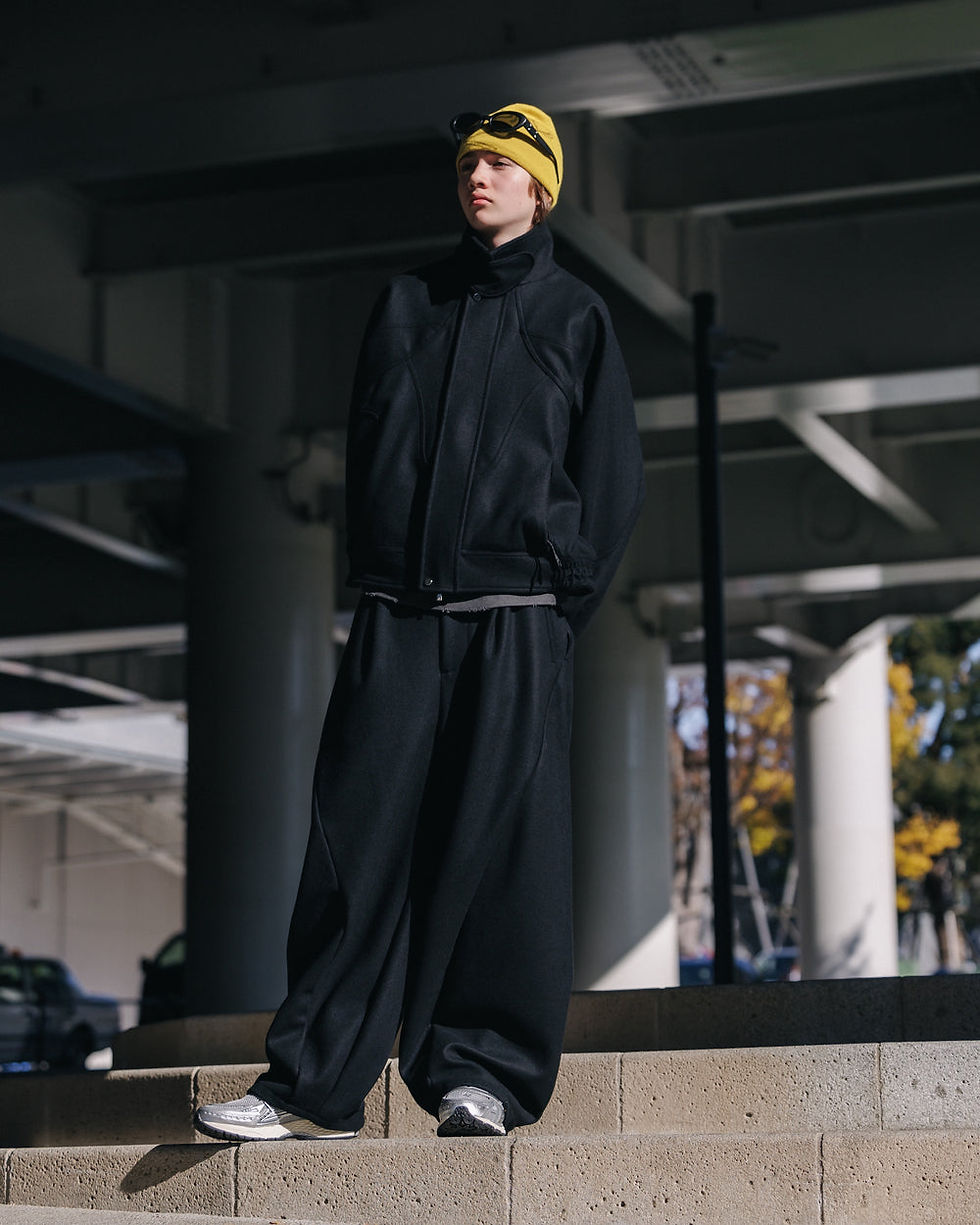 CLESSTE / Wool Melton Massive Twisted Pants | Tree And Branch