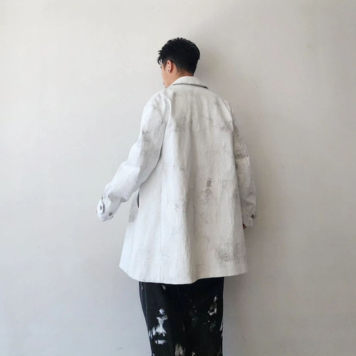Nomat 24AW White Painting Car Coat