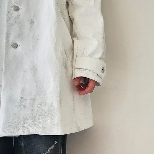Nomat 24AW White Painting Car Coat