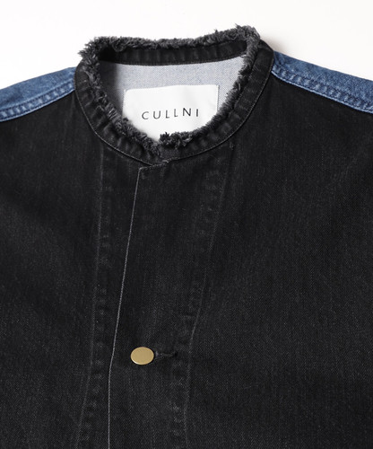 CULLNI / Cut-off Band Collar Denim Blouson