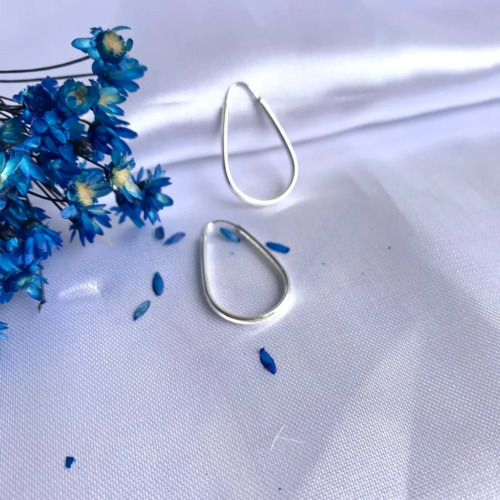 Argola de Prata Gota P Fio Fino