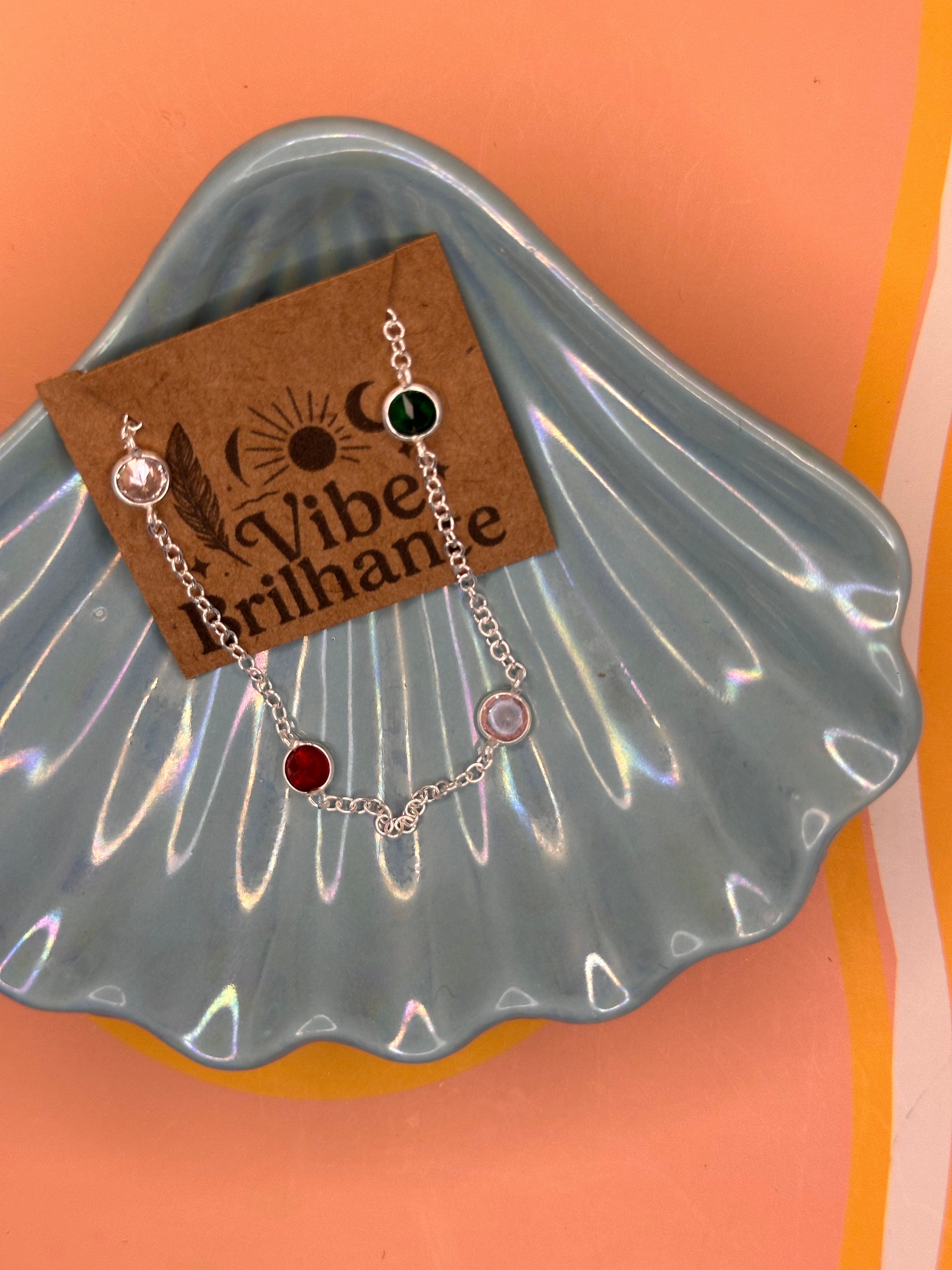 Pulseira Zircônias coloridas 