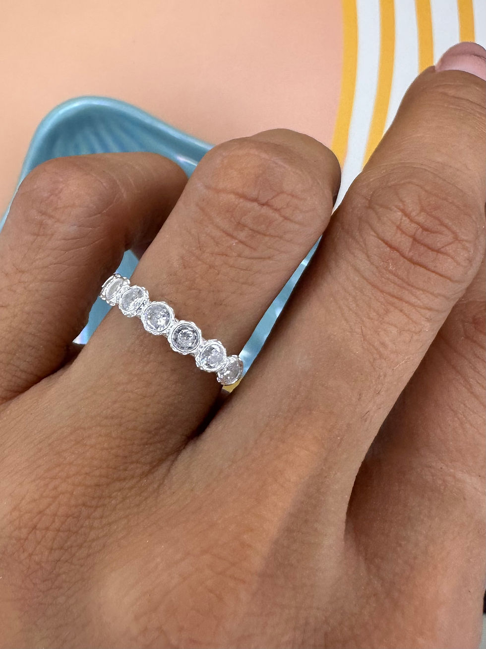 Miniatura: Anel Cristal 7 pedras Minimalista e  Elegante ✨