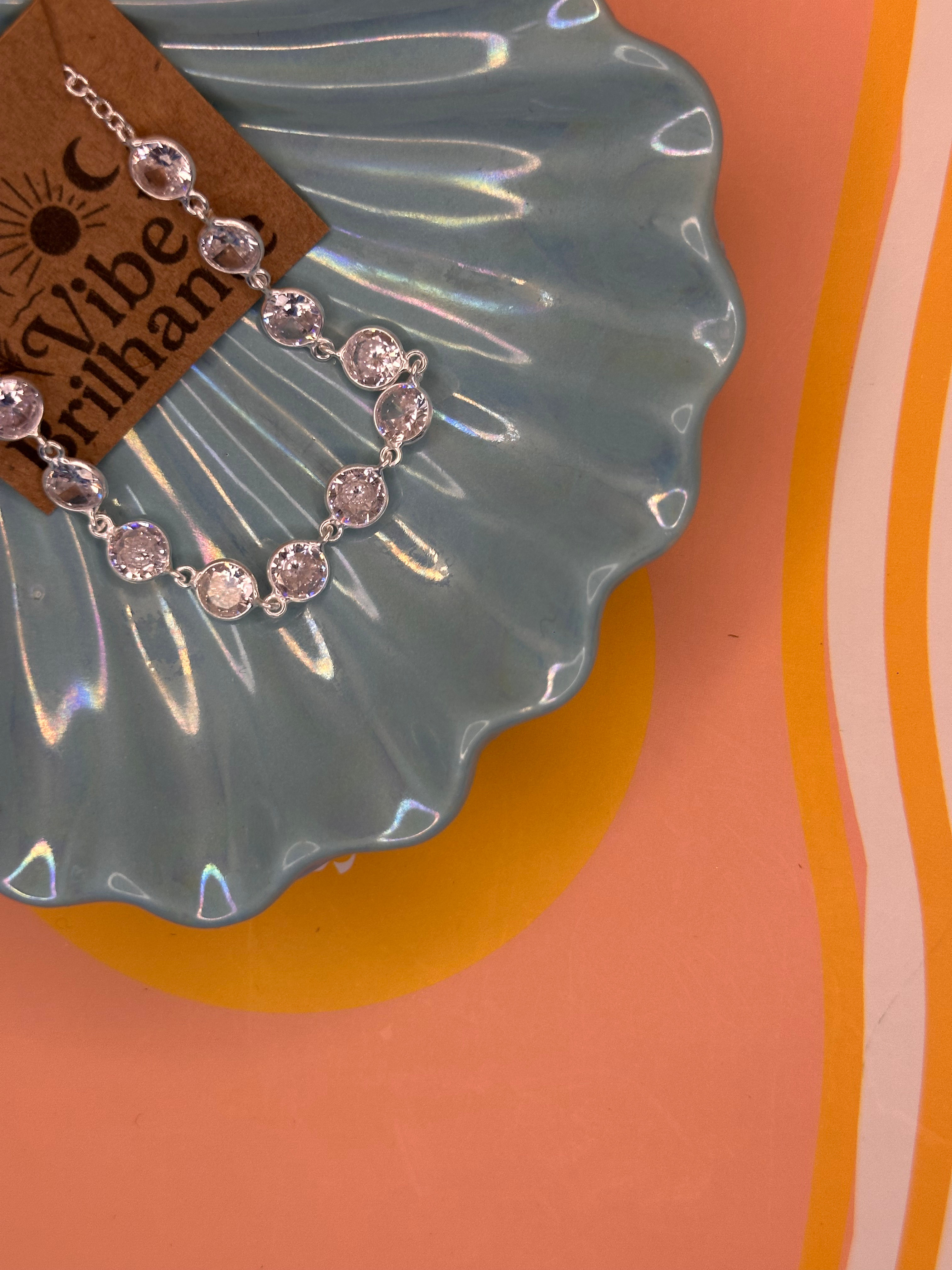 Pulseira Zircônias  Cristal 