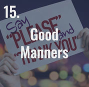 IELTS good manners topic title image containing text "Good Manners"