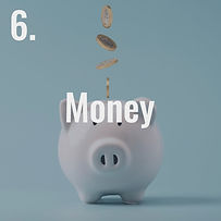 IELTS money topic title image containing text "Money"