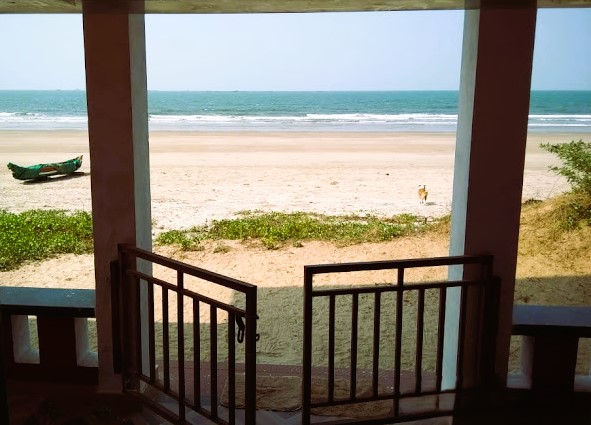 Ocean view from porch gate