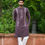 Thumbnail: PURPLE MIRROR WORK KURTA