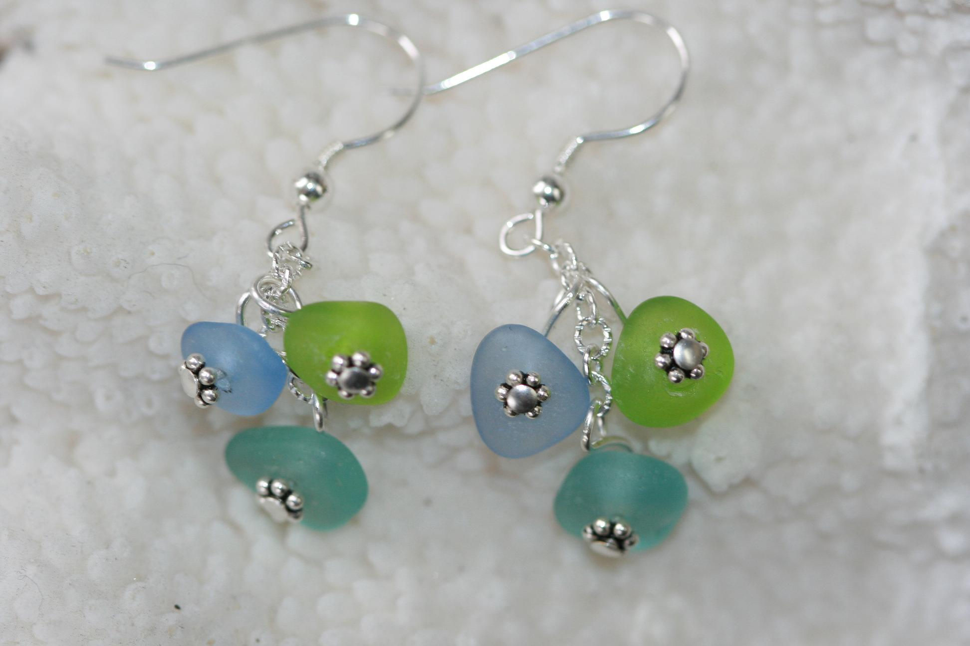 sea glass earrings SGE-13