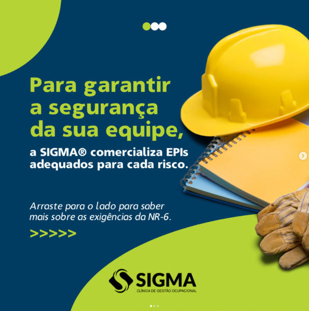 EPIs: Para garantir a segurança da sua equipe.