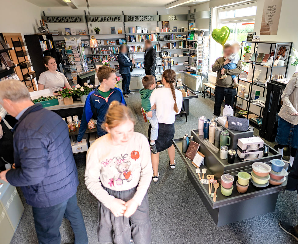 Verkaufsraum der Selah-Buchhandlung