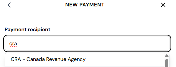 Step 1 - find the CRA option